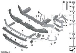 CARRIER, FRONT diagram for BMW 5 Series G61 Touring 540dX