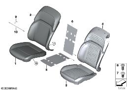 Voorstoel kussen en stof comfortstoel diagram for BMW Rolls-Royce Spectre Coupé RR25 Spectre