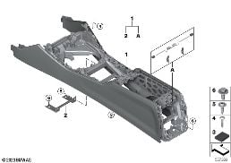 CENTER CONSOLE diagram for BMW 3 Series G21 Touring LCI 320d