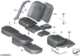 SEAT REAR, UPHOLS & COVER, COMFORT SEAT diagram for BMW 7 Series G70 735i