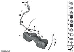 FUEL TANK/MOUNTING PARTS diagram for BMW 5 Series G61 Touring 520d