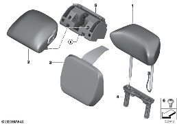 SEAT, REAR, HEAD RESTRAINT, COMFORT SEAT diagram for BMW 7 Series G70 735i