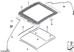 ELECTRIC PANORAMIC ROOF diagram for BMW X2 F39 M35iX