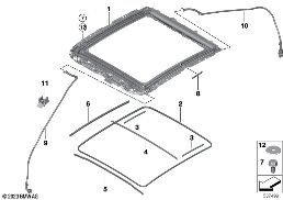 ELECTRIC PANORAMIC ROOF diagram for BMW 1 Series F70 116