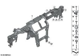 CARRIER INSTRUMENT PANEL diagram for BMW X6 E71 35iX