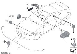 Elektro-onderdelen v airbag diagram for BMW 4 Series G23 Cabrio LCI M440i