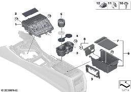 STORAGE TRAY, CENTER CONSOLE diagram for BMW 3 Series G21 Touring LCI 320d