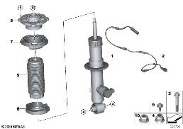 SPRING STRUT REAR / VDC