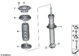 REAR SPRING STRUT MOUNTING PARTS