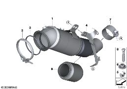 ENGINE-SIDE CATALYTIC CONVERTER diagram for BMW 1 Series F21 LCI M140iX