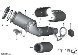 ENGINE-SIDE CATALYTIC CONVERTER diagram for BMW 2 Series F46 Gran Tourer 220i