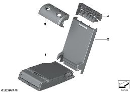 ที่เท้าแขนตรงกลางของที่นั่งด้านหลัง diagram for BMW X5L G18 X5 30LiX