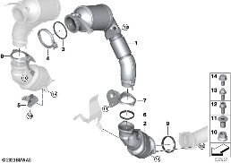 ENGINE-SIDE CATALYTIC CONVERTER diagram for BMW 7 Series G73 760iX Protection