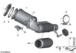 ENGINE-SIDE CATALYTIC CONVERTER diagram for BMW 2 Series F44 Gran Coupé 228iX