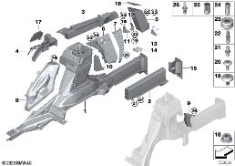 ซุ้มล้อด้านหลัง / ชิ้นส่วนพื้น diagram for BMW Rolls-Royce Spectre Coupé RR25 Spectre