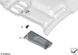 SUN VISORS diagram for BMW 5 Series G61 Touring 540dX