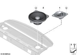 SINGLE PARTS F REAR HELF LOUDSPEAKER diagram for BMW 4 Series G82 M4 Coupé LCI M4 CS