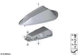 SINGLE PARTS ANTENNA diagram for BMW 4 Series G82 M4 Coupé LCI M4 CS