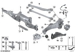 RR AXLE SUPPORT, WHEEL SUSP.,WHL BEARING