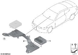 SEPARATE COMPONENTS ANTENNA BOX diagram for BMW 4 Series G82 M4 Coupé LCI M4 CS