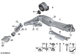 Zawieszenie skrzyni biegów diagram for BMW 7 Series G12 LCI 740LdX
