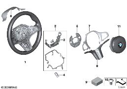 M SPORT STEERING WHEEL, AIRBAG diagram for BMW 3 Series G28 Sedan 325LiX