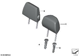 Encosto de cabeça do banco traseiro diagram for BMW X2 U10 18d