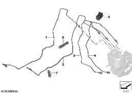 Przewody hamulcowe przednie diagram for BMW 7 Series G70 750eX