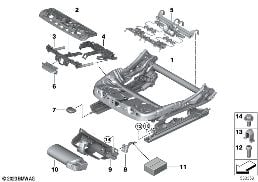 SEAT, FRONT, SEAT FRAME diagram for BMW 5 Series G60 Sedan 520i