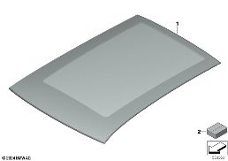 PANORAMA ROOF,GLASS SLIDE/TILT SUNR PAN diagram for BMW 5 Series G61 Touring 520d
