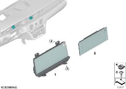Multifunctioneel display diagram for BMW Rolls-Royce Spectre Coupé RR25 Spectre