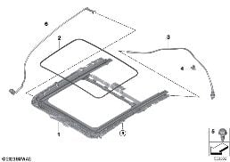 SLIDING LIFTING ROOF FRAME diagram for BMW 3 Series G20 Sedan LCI 320i