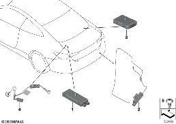 Losse delen antenneversterker Diversity diagram for BMW 4 Series G23 Cabrio LCI M440i