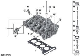 CYLINDER HEAD diagram for BMW X3 G01 LCI 30i