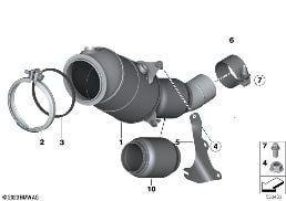 ENGINE-SIDE CATALYTIC CONVERTER diagram for BMW 1 Series F21 LCI 125i