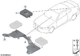 Afzonderlijke onderdelen antennebox diagram for BMW 4 Series G23 Cabrio LCI M440i