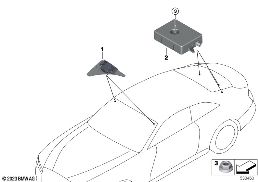 Antennes voor mobiel communicatiesysteem diagram for BMW Rolls-Royce Spectre Coupé RR25 Spectre