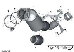 ENGINE-SIDE CATALYTIC CONVERTER diagram for BMW 4 Series F32 420iX