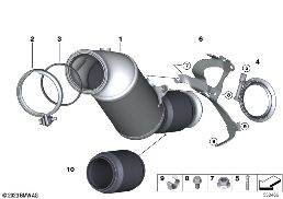 ENGINE-SIDE CATALYTIC CONVERTER diagram for BMW 3 Series G20 Sedan 330i