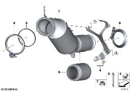 ENGINE-SIDE CATALYTIC CONVERTER diagram for BMW X3 G01 LCI 20iX