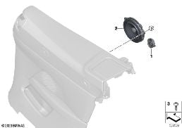Afz. onderd. luidspreker achter diagram for BMW 4 Series G23 Cabrio LCI M440i