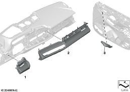 Embelezadores individuais diagram for BMW 5 Series G61 Touring 520dX