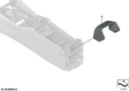 Frisos consola central Individual atrás diagram for BMW 5 Series G61 Touring 520dX