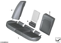 Revest.Individual p/banco conforto tras. diagram for BMW 5 Series G61 Touring 520dX