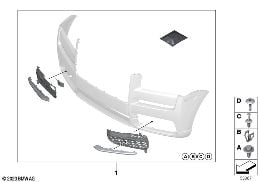 Kit reequip., peças int.para-choques diagram for BMW Rolls-Royce Cullinan RR31 Cullinan