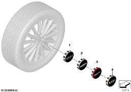 HUB CAP FIXED diagram for BMW MINI Countryman F60 Cooper