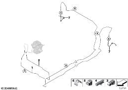 Tubo de travão traseiro diagram for BMW 3 Series G21 Touring LCI M340iX