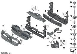 AIR DUCTS diagram for BMW X2 U10 iX2 eDrive20