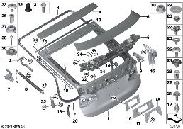 TRUNK LID diagram for BMW 6 Series G32 GT 640iX