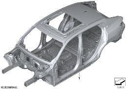 BODY SKELETON diagram for BMW X2 U10 20dX